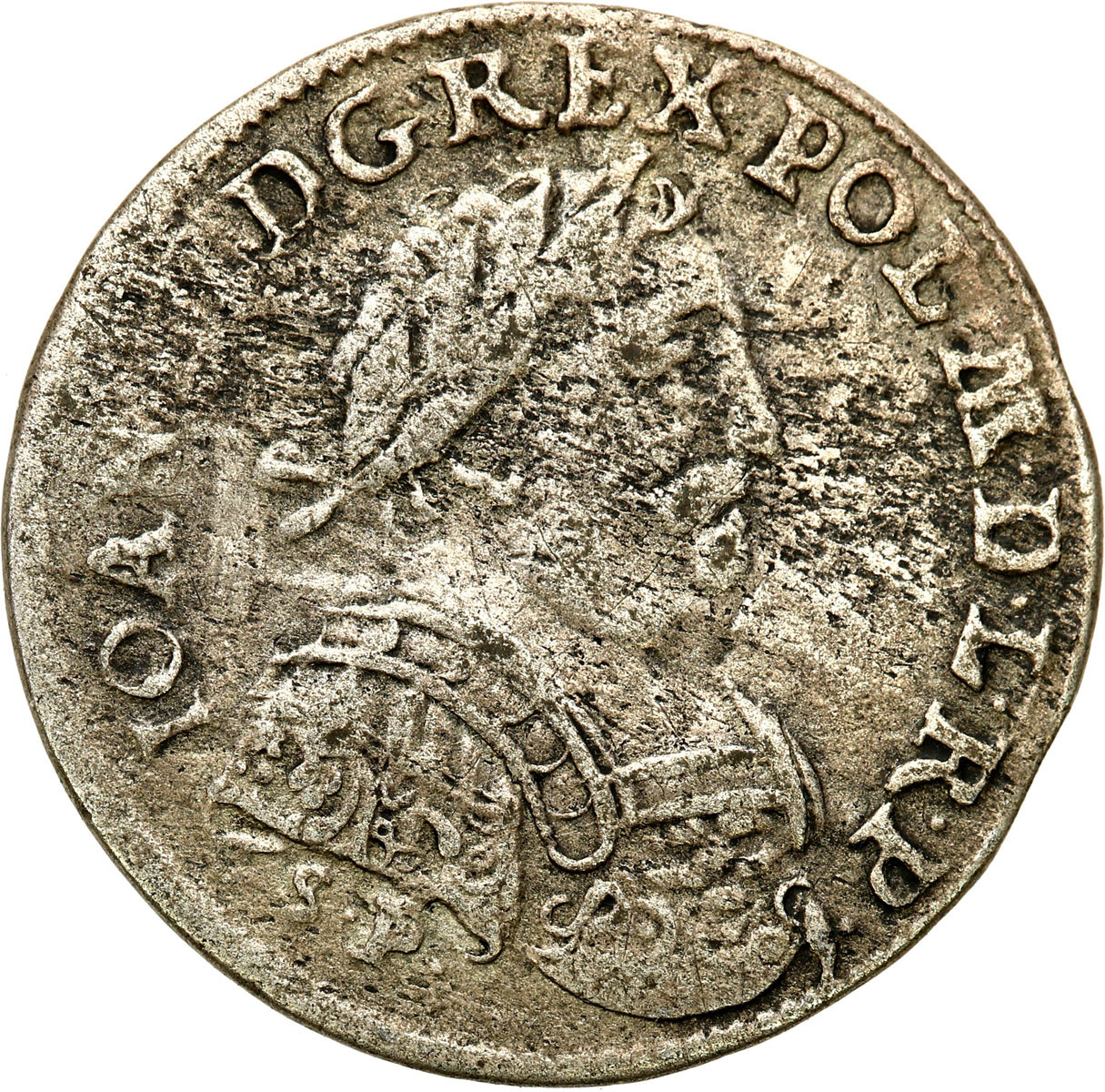 Jan III Sobieski. Szóstak 1684, Bydgoszcz - litery SP, tarcze okrągłe - RZADKOŚĆ R5-R6